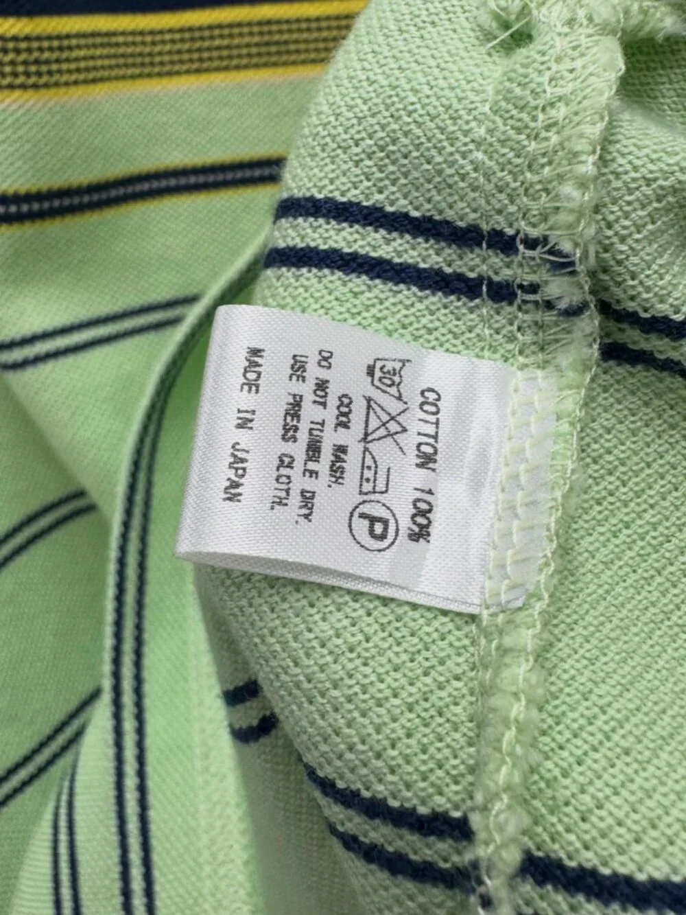 Mint Green Multi-Stripe Cotton Polo Shirt - Picture 2 of 3